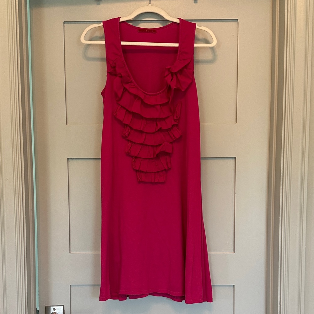 Velvet by Graham & Spencer Pink Ruffle Mini Dress